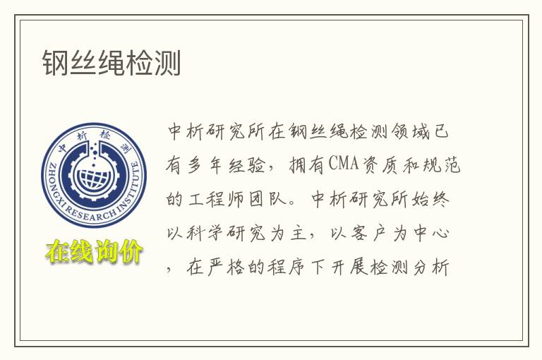 钢丝绳检测